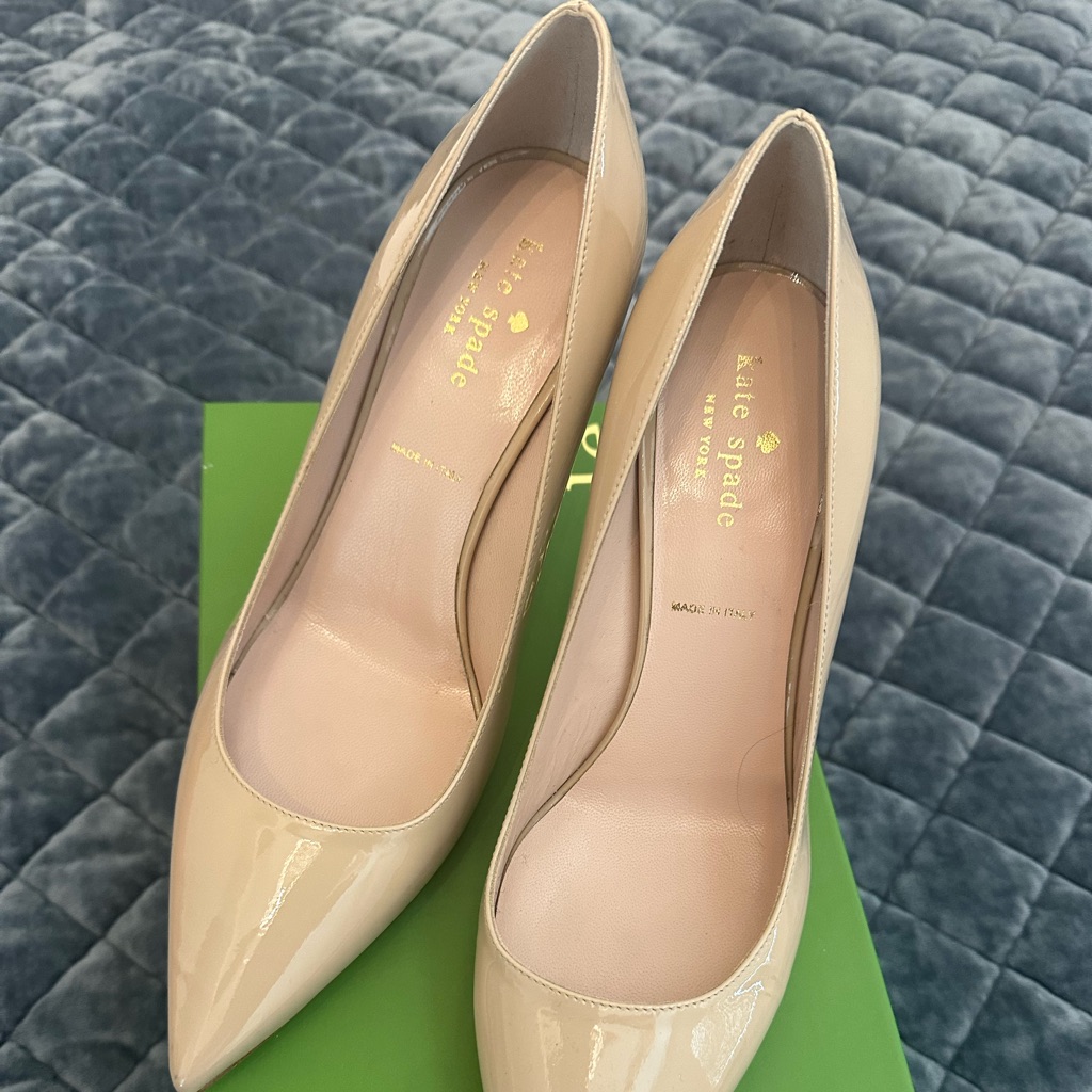 New Kate Spade Vivian Nude Patent Pumps 8.5 M